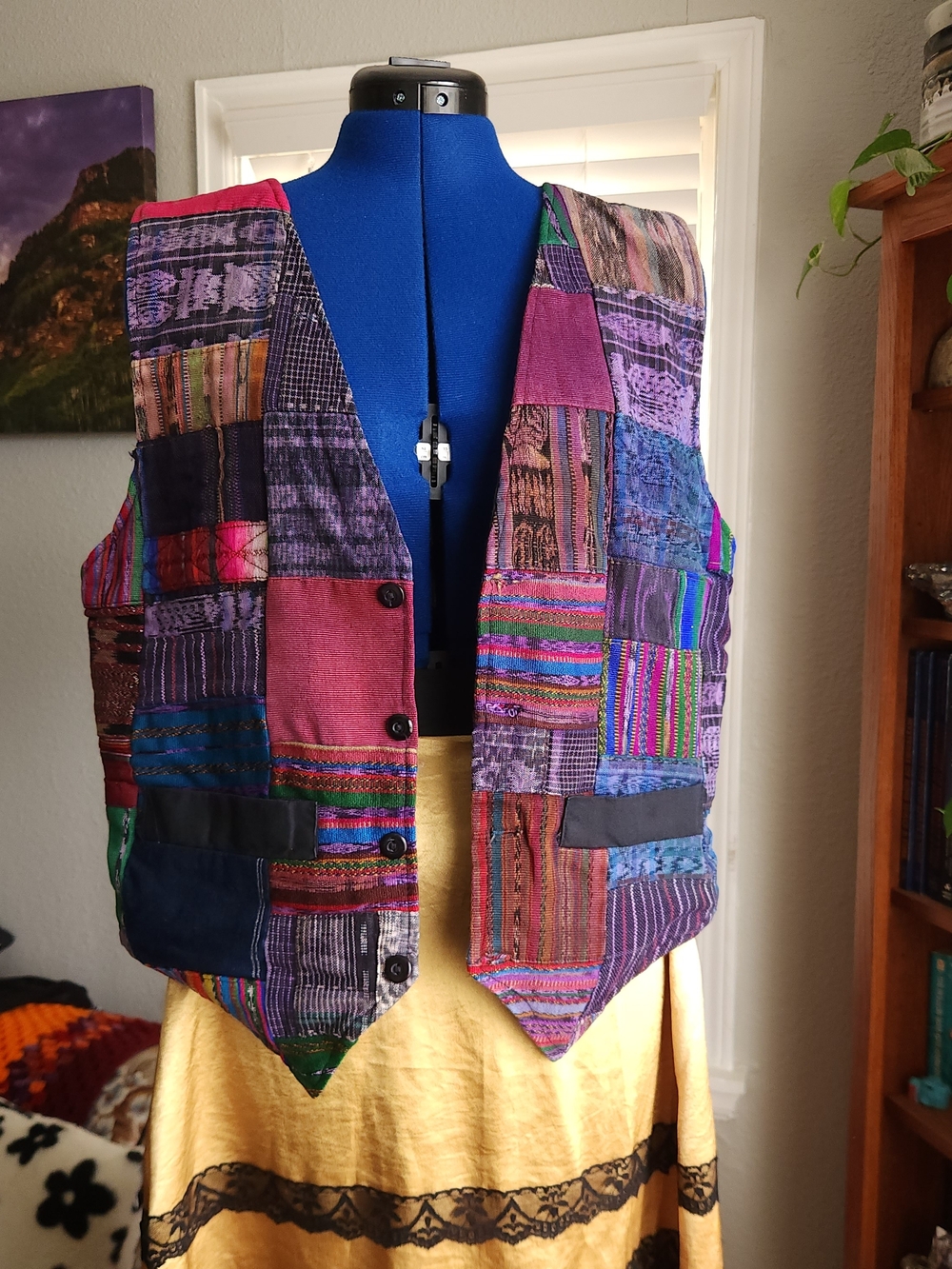 Boho Patchwork Vest - Multicolor Women's Vest